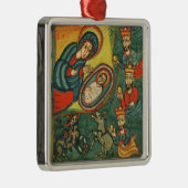 出生クリスマスパーチメント，マギの崇拝 メタルオーナメント (右)