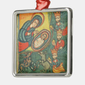 出生クリスマスパーチメント，マギの崇拝 メタルオーナメント (左)
