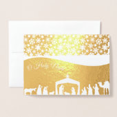 出生クリスマスフォイルカード 箔カード (封筒付き正面)