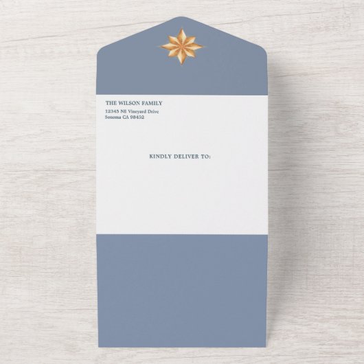 出生クリスマスフォトカード オールインワン招待状 (外側)