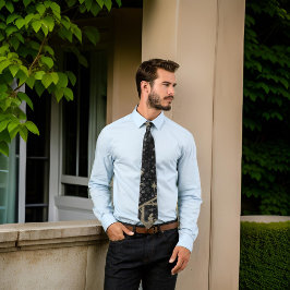 出生クリスマスブラック金ゴールドグリッターネクタイ ネクタイ