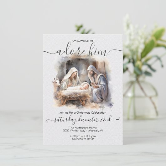 出生クリスマスベビーイエス,メアリー&ジョセフ 招待状 (スタンド正面)