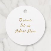 出生クリスマスメッセージカード – 聖家族 フェイバータグ (裏面)