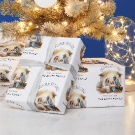 出生クリスマスラッピング紙 – 聖家族 ラッピングペーパー