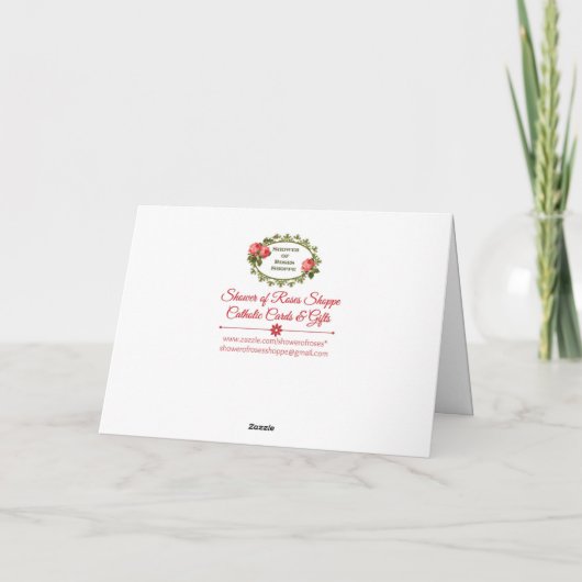 出生クリスマスヴァージンメアリーイエズエンジェルス シーズンカード (裏面)