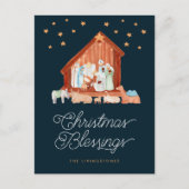 出生クリスマス恵み写真宗教 シーズンポストカード (正面)