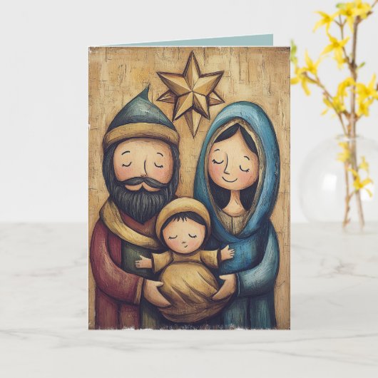 出生クリスマス カード (黄色い花)