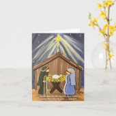 出生クリスマス カード (黄色い花)