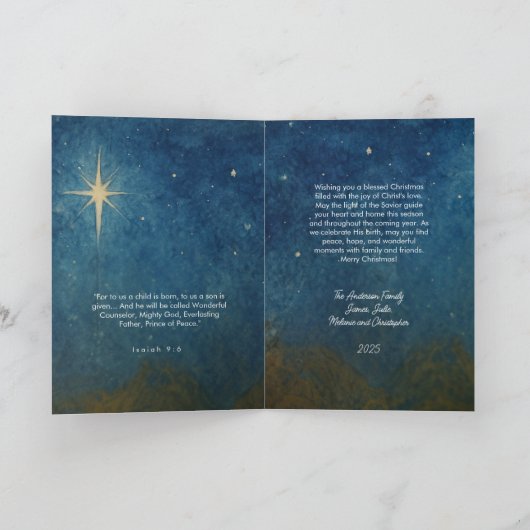 出生クリスマス シーズンカード (内部)