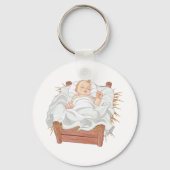 出生クリブベビーキーチェーン キーホルダー (裏面)