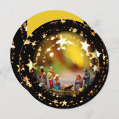 出生クリブヴァージンメアリーイエスクリスマススターズ シーズンカード (正面/裏面)