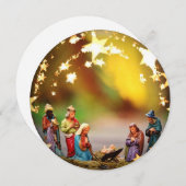 出生クリブヴァージンメアリーイエズクリスマススターズホ シーズンカード (正面/裏面)