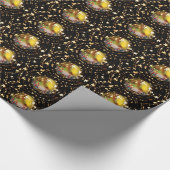 出生クリブヴァージンメアリーイエズクリスマススターズ ラッピングペーパー (角)