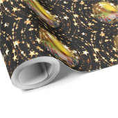 出生クリブヴァージンメアリーイエズクリスマススターズ ラッピングペーパー (ロールコーナー)