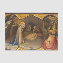 出生クリブ賛美ヴァージンメアリー乳児イエス 薄葉紙