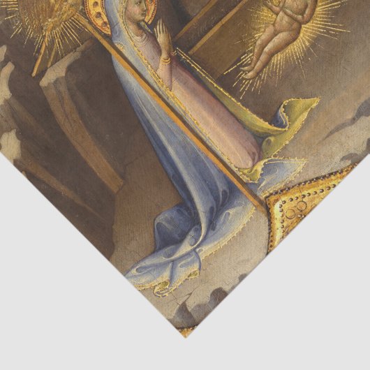 出生クリブ賛美ヴァージンメアリー乳児イエス 薄葉紙 (詳細)