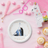 出生シーンとクリスマスの挨拶 ペーパープレート (パーティー)