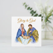 出生シーンとグローリートゥゴッド文字 カード (スタンド正面)