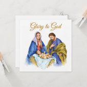 出生シーンとグローリートゥゴッド文字 カード (正面/裏面インサイチュ)