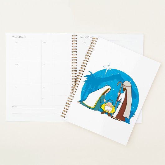 出生シーンとマリヨセフとベビーイエス プランナー手帳