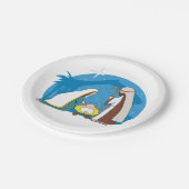 出生シーンとマリヨセフとベビーイエス ペーパープレート (アングル)