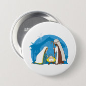 出生シーンとマリヨセフとベビーイエス 缶バッジ (正面&裏面)