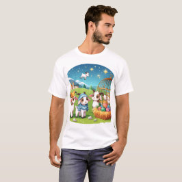 出生シーンのイラストレーション Tシャツ