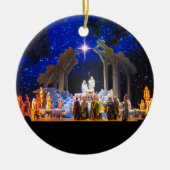 出生シーンのクリスマスオーナメント セラミックオーナメント (正面)