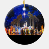 出生シーンのクリスマスオーナメント セラミックオーナメント (裏面)