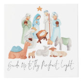 出生シーンイラストレーションキャロル歌詞クリスマス フォトキューブ (正面)