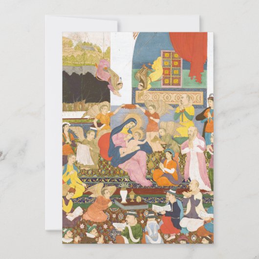 出生シーンインディアンスタイル 招待状 (正面)