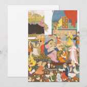 出生シーンインディアンスタイル 招待状 (正面/裏面)