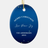 出生シーンカスタムクリスマス セラミックオーナメント (裏面)