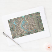 出生シーンキリストチャイルドホーリーファミリーエンジェル 長方形シール (封筒)