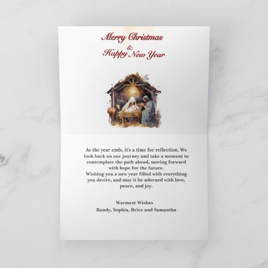 出生シーンクリスマスカード 案内状 (内部)