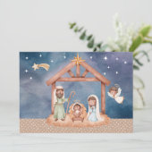 出生シーンクリスマスカードBLK 招待状 (スタンド正面)