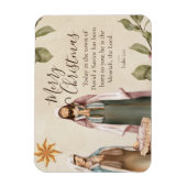 出生シーンクリスマスバイブル引用文 マグネット (縦)