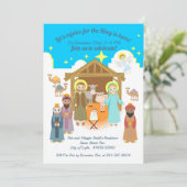 出生シーンクリスマスパーティの招待状 招待状 (スタンド正面)