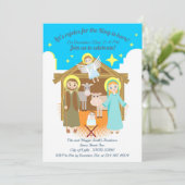 出生シーンクリスマスパーティの招待状 招待状 (スタンド正面)