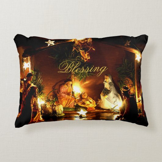 出生シーンクリスマスピロー アクセントクッション (正面)