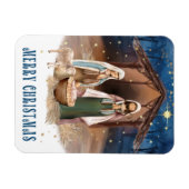 出生シーンクリスマスプレゼント磁石 マグネット (横)