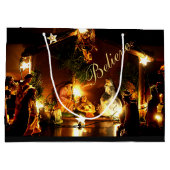 出生シーンクリスマス抱き枕 ラージペーパーバッグ (裏面)