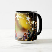 出生シーンクリブヴァージンメアリー乳児イエススターズ マグカップ (正面右)