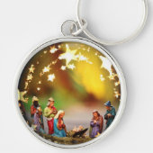 出生シーンクリブヴァージンメアリー乳児イエズスターズ キーホルダー (正面)