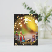 出生シーンクリブヴァージンメアリー乳児イエズスターズ ポストカード (スタンド正面)