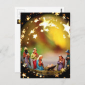 出生シーンクリブヴァージンメアリー乳児イエズスターズ ポストカード (正面/裏面)