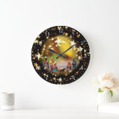 出生シーンクリブヴァージンメアリー乳児イエズスターズ ラージ壁時計 (ホーム)