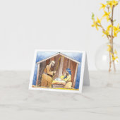 出生シーングリーティングカード カード (黄色い花)