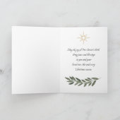 出生シーングリーンクリストマスカード カード (内部)