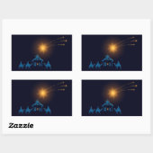 出生シーンステッカー 長方形シール (シート)